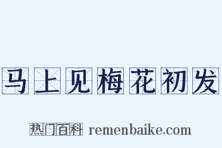 马上见梅花初发是什么意思的图片